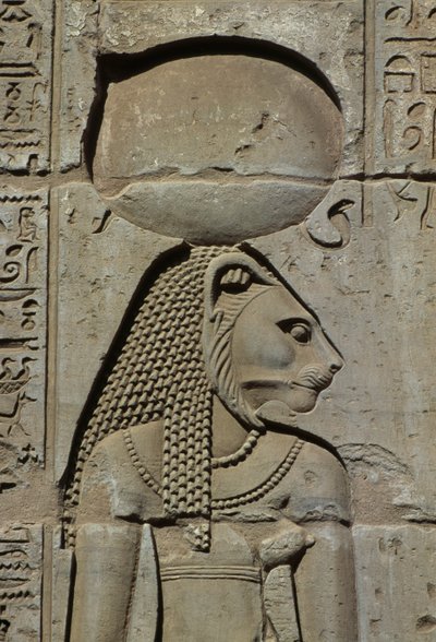 Relief of Bastet (detail) by Egyptian